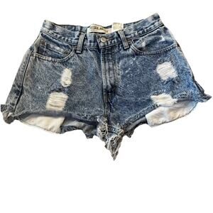 Levi's 501 Women's Cut-Off Custom Jeans Shorts Size 29, Distressed High Rise